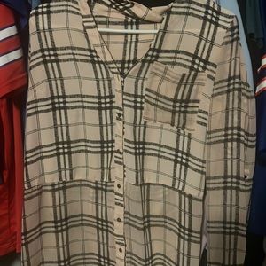 Woman’s plaid top